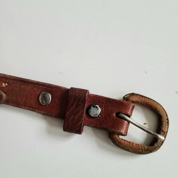 Hand made leather belt with braded details. - Picture 8 of 8